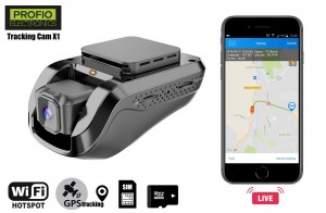 Car camera with LIVE GPS + LIVE camera streaming - PROFIO X1